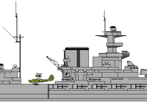 Корабль HMS Malaya [Battleship] (1938) - чертежи, габариты, рисунки